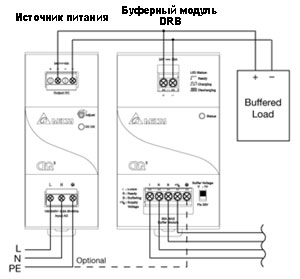 Схема с одним буферным модулем DRB